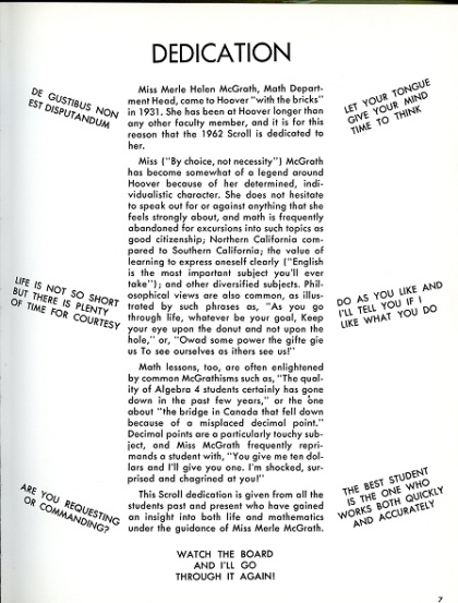 Miss "By Choice Not, Necessity" McGrath