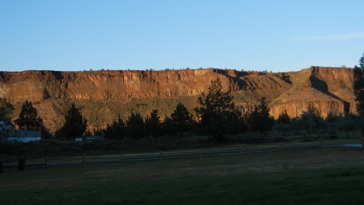 Setting sun reflection